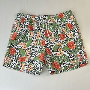 PacSun Volley Swim Trunks, Hawaiian Tropical Print